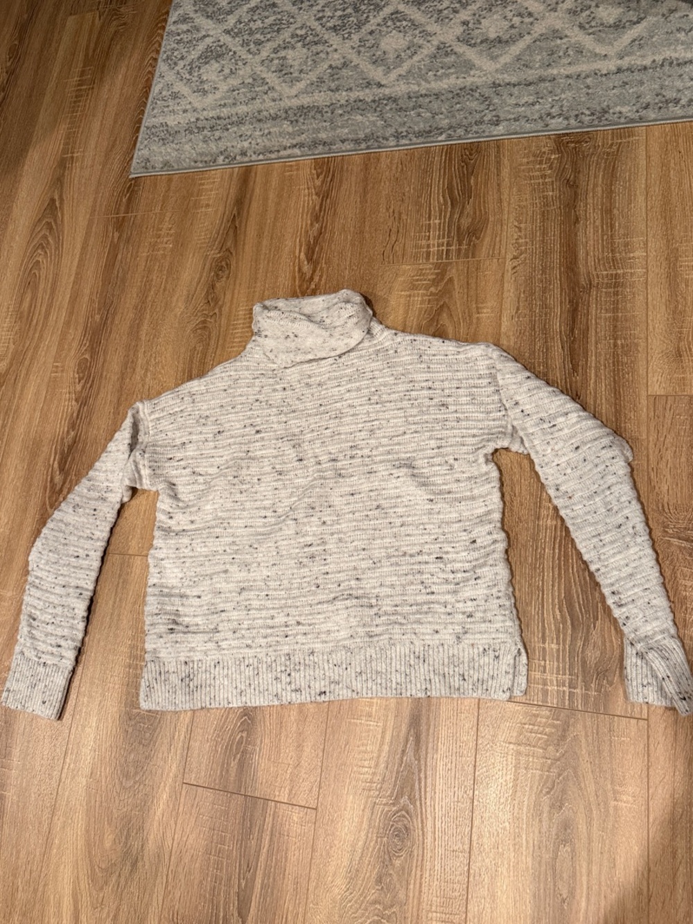 Madewell Cream Speckled Turtleneck Sweater